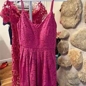 Jump Pink Lace Mini Dress